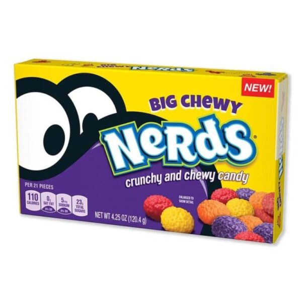 Nerds Big Chewy Crunchy And Chewy Flavour Candy Lollies 120g Theatre