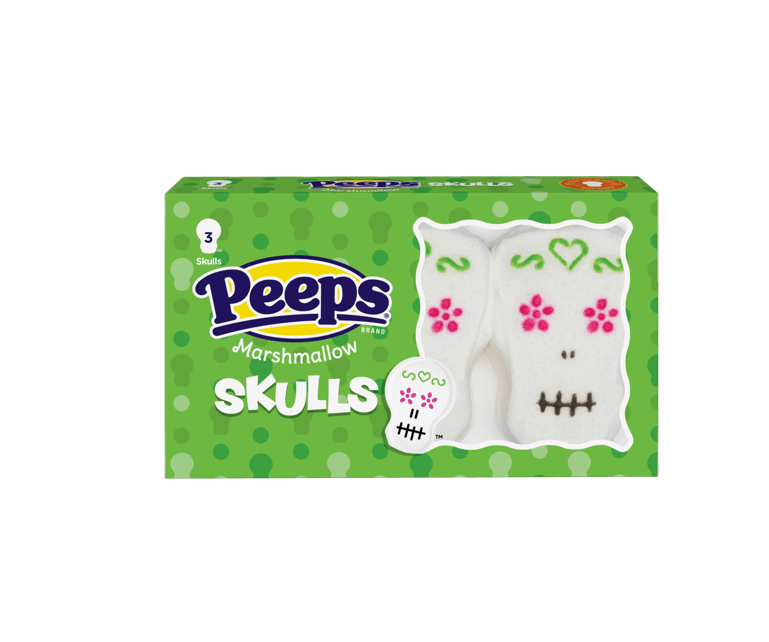 Peeps Marshmallow 3 Halloween Skulls 42g Packet