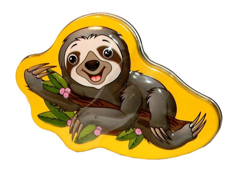 Sloth Spirit Animal Candies Sour Strawberry Flavoured  Tin - Lollies  'N Stuff