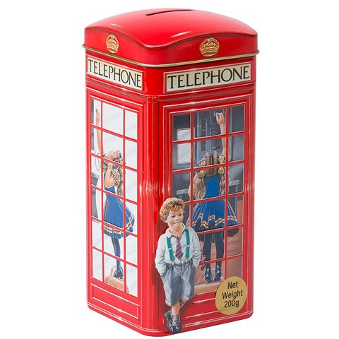 Churchill's Phone Box Toffee Tin Money Box 200g